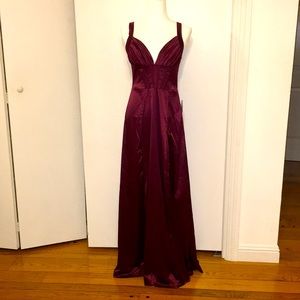 Burgundy formal dress